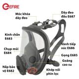  Mặt nạ lọc khói, khí độc EFIRE E68 