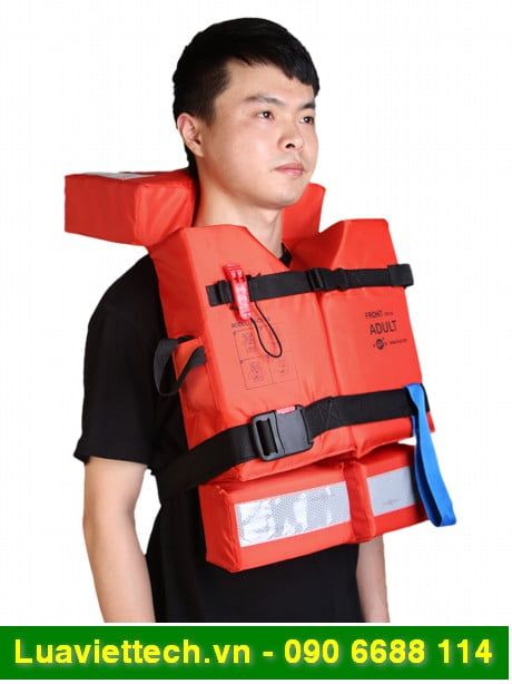  Áo phao cứu sinh kèm còi người lớn, gấp lại được RSCY-A9 EC/MED, có đăng kiểm VR 