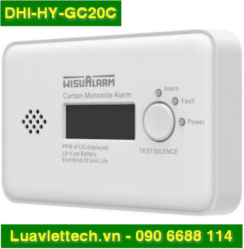  Thiết bị báo cháy độc lập, đầu báo khí CO Dahua DHI-HY-GC20C, pin 10 năm có thể thay thế 
