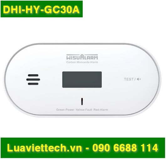  Thiết bị báo cháy độc lập, đầu báo khí CO Dahua DHI-HY-GC30A, pin 10 năm không thay thế 