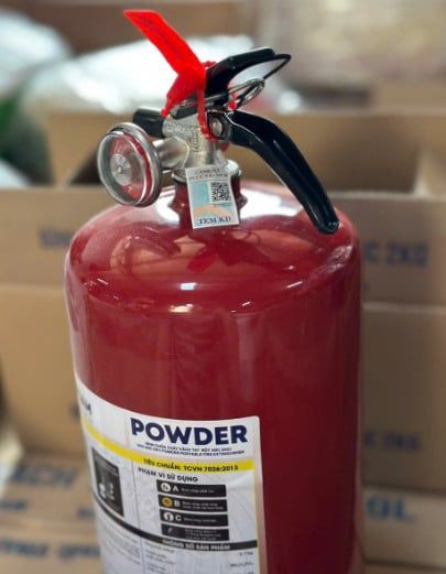  Bình chữa cháy VinaFoam xách tay bột ABC 2kg CMP2, có tem kiểm định 