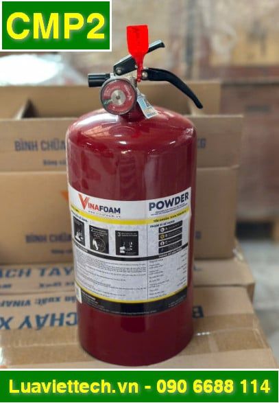  Bình chữa cháy VinaFoam xách tay bột ABC 2kg CMP2, có tem kiểm định 