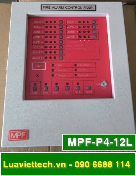  Tủ trung tâm báo cháy MPF 12 kênh MPF-P4-12L 