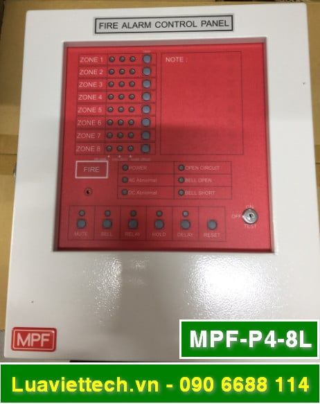  Tủ trung tâm báo cháy MPF 8 kênh MPF-P4-8L 