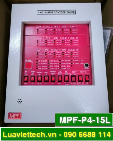  Tủ trung tâm báo cháy MPF 15 kênh MPF-P4-15L 