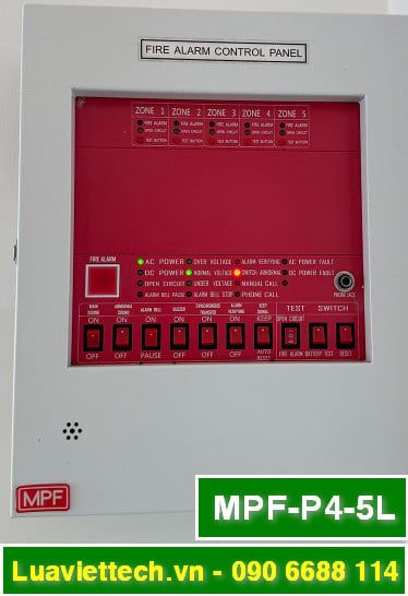  Tủ trung tâm báo cháy MPF 5 kênh MPF-P4-5L 