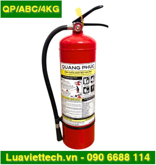  Bình chữa cháy Quang Phúc bột ABC 4kg QP/ABC/4KG - Có tem lưu thông 