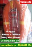  Phao bè cứu sinh, có đăng kiểm VR chất liệu Composite, 10 người, 1.900 x 1050mm x đường kính 270mm 
