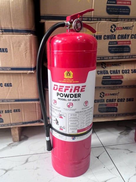 Bình chữa cháy xách tay dạng bột ABC loại 8kg DF-ABC8, có tem kiểm định 
