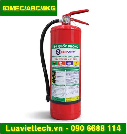  Bình chữa cháy bột ABC 83MEC Bộ Quốc Phòng 8kg 83MEC/ABC/8KG 