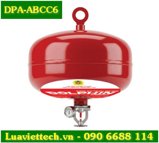  Bình cầu chữa cháy tự động bột ABC 6kg Dolphin DPA-ABCC6 có tem kiểm định 