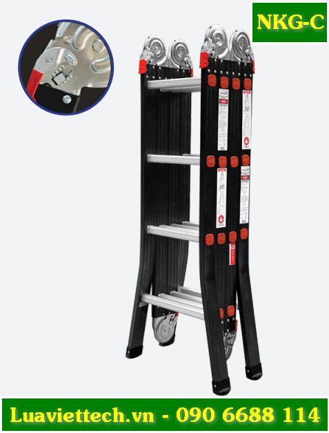  Thang nhôm gấp đoạn Nikawa NKG-C 