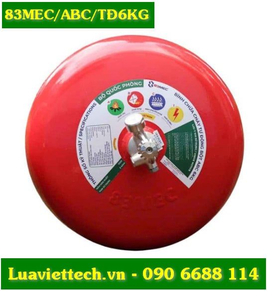  Bình chữa cháy tự động bột ABC 83MEC Bộ Quốc Phòng 6kg 83MEC/ABC/TĐ6KG 