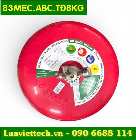  Bình chữa cháy tự động bột ABC 83MEC Bộ Quốc Phòng 8kg 83MEC.ABC.TĐ8KG 