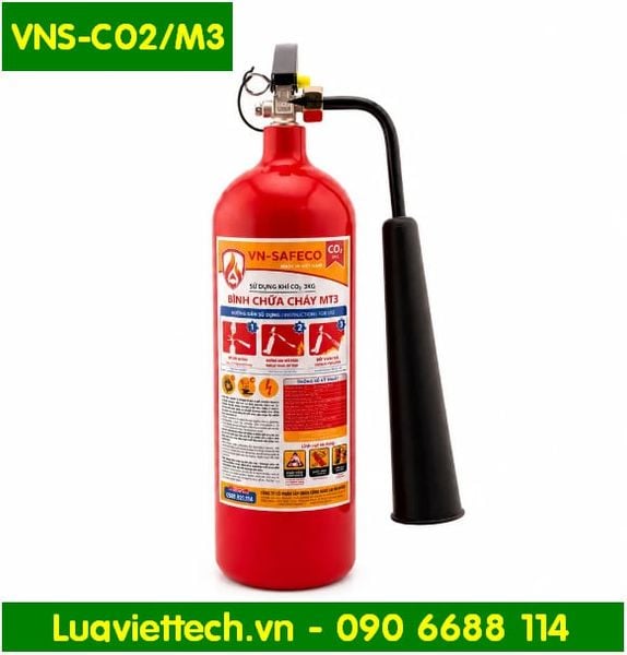  Bình chữa cháy VN-SAFECO khí CO2 3kg VNS-CO2/M3 