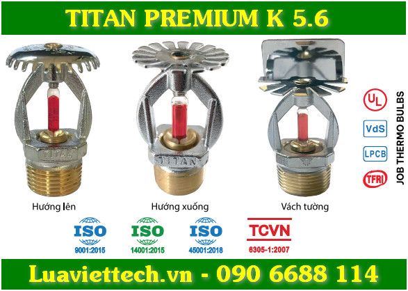  Đầu phun Sprinkler Titan Premium K 5.6 