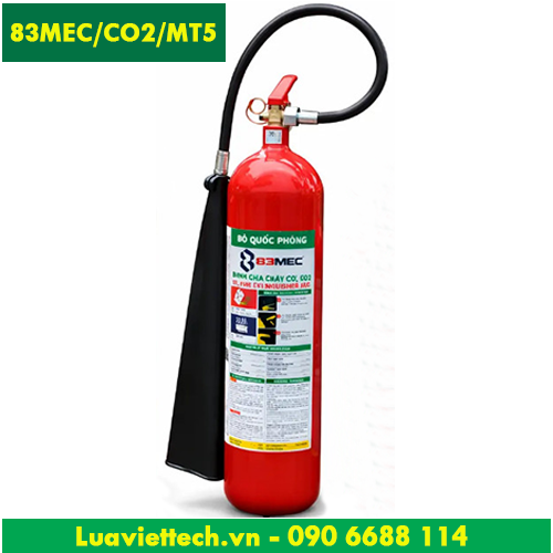  Bình chữa cháy khí CO2 83MEC Bộ Quốc Phòng 5kg 83MEC/CO2/MT5 