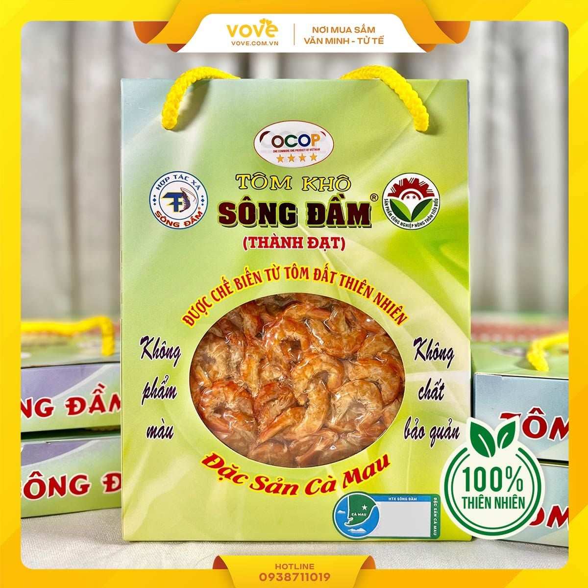 tom kho dat ca mau thien nhien loai 1 250gr