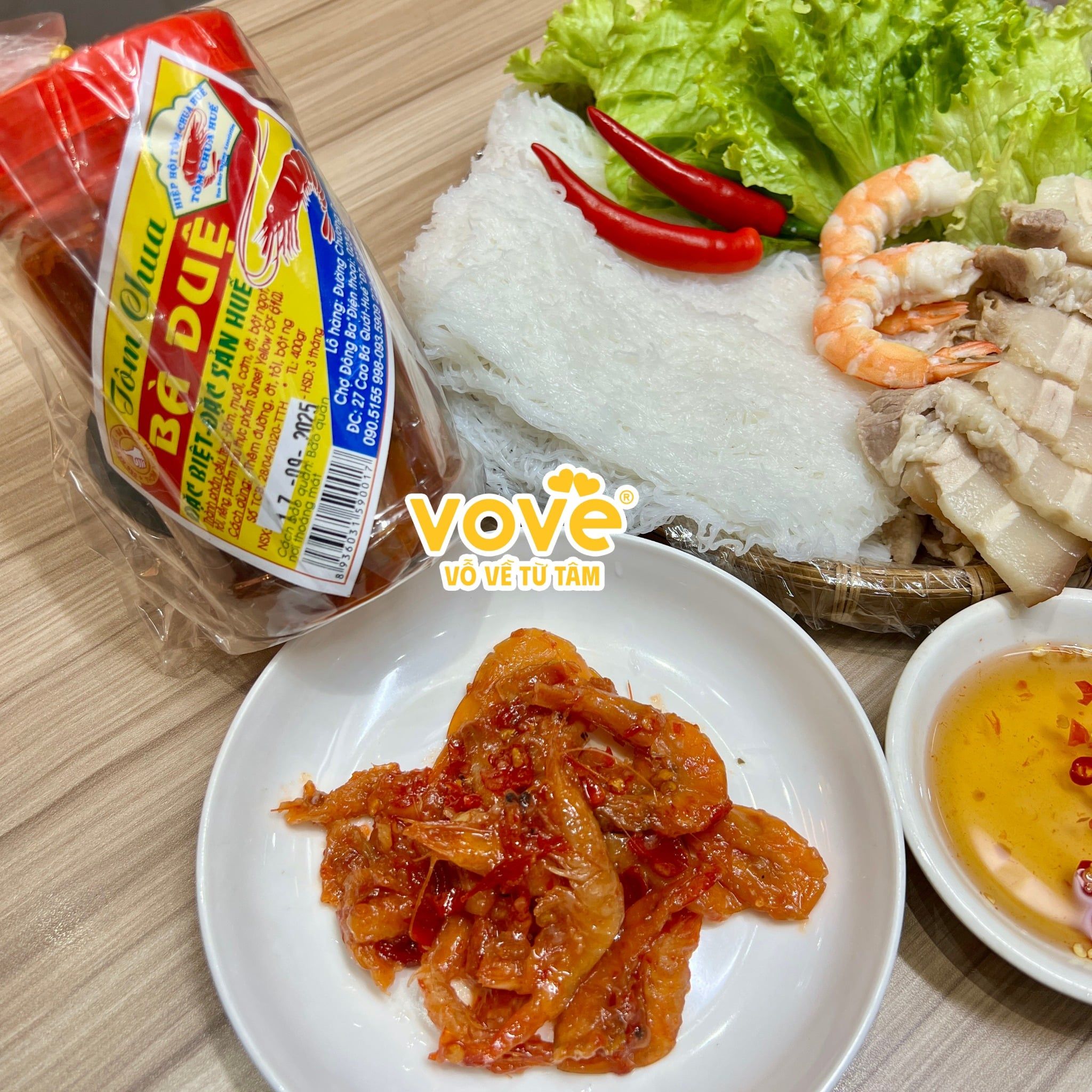 mam tom chua hue hieu ba due loai tom non bo dau 400gr
