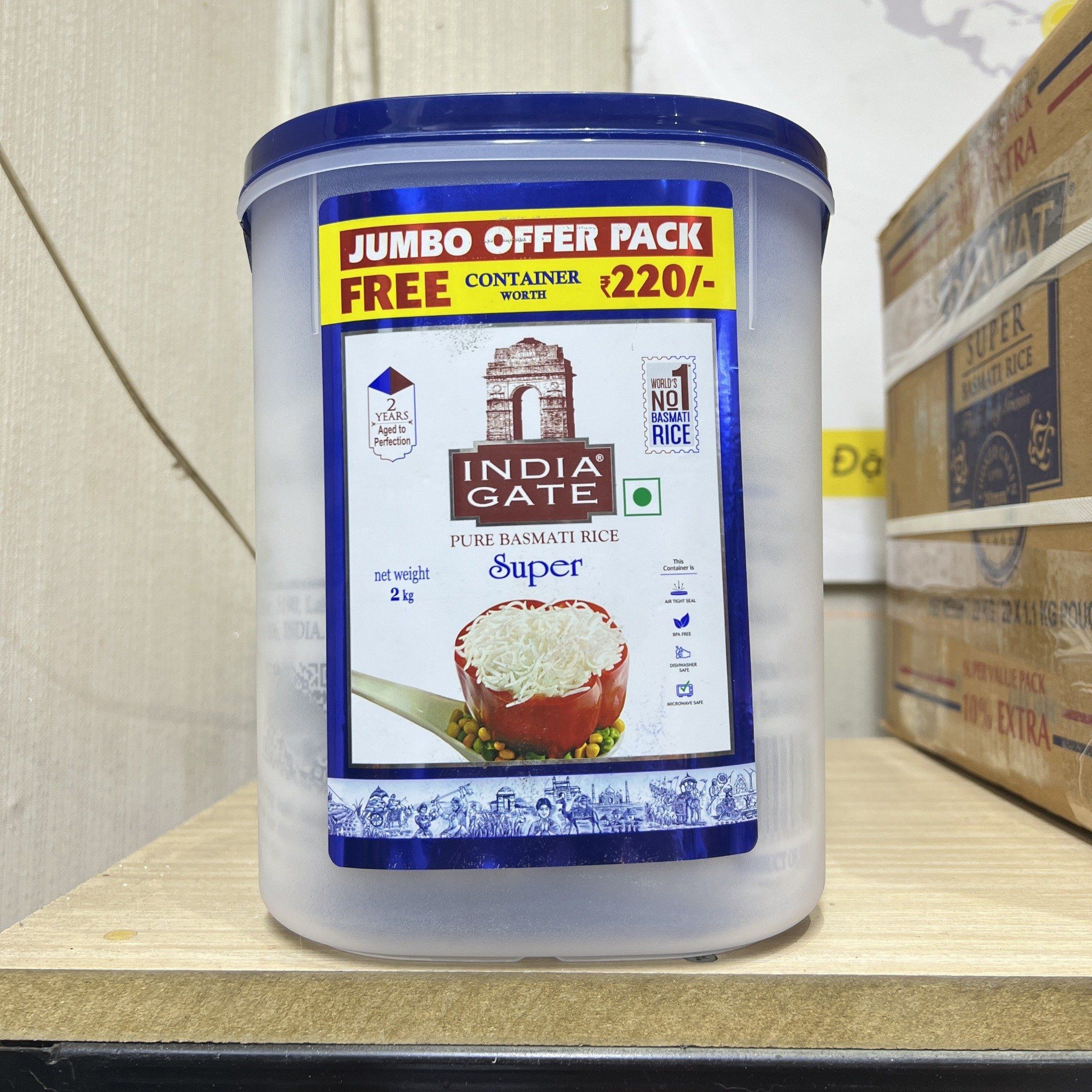 gao hat dai an do india gate super basmati rice phu hop nguoi tieu duong giam can 2kg