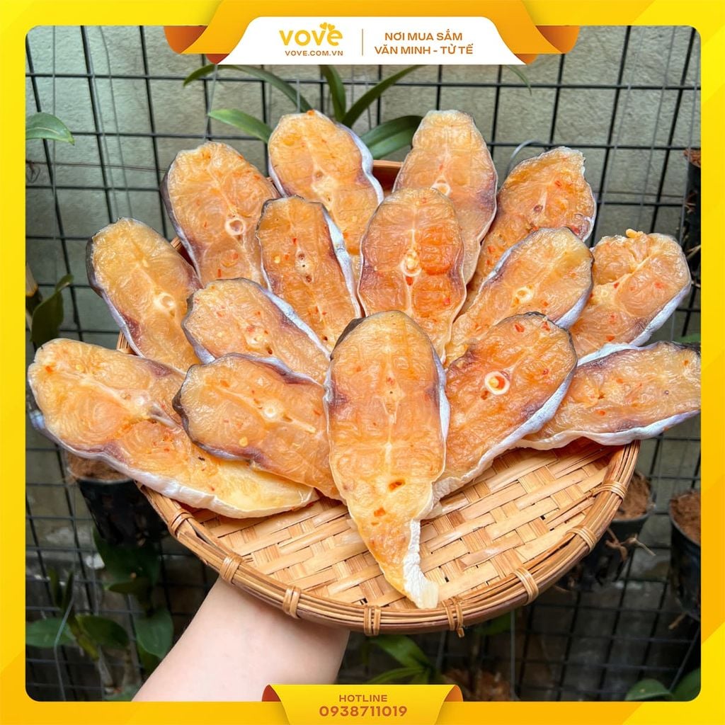 Khô cá dứa cắt khúc ướp sẳn gia vị 500gr
