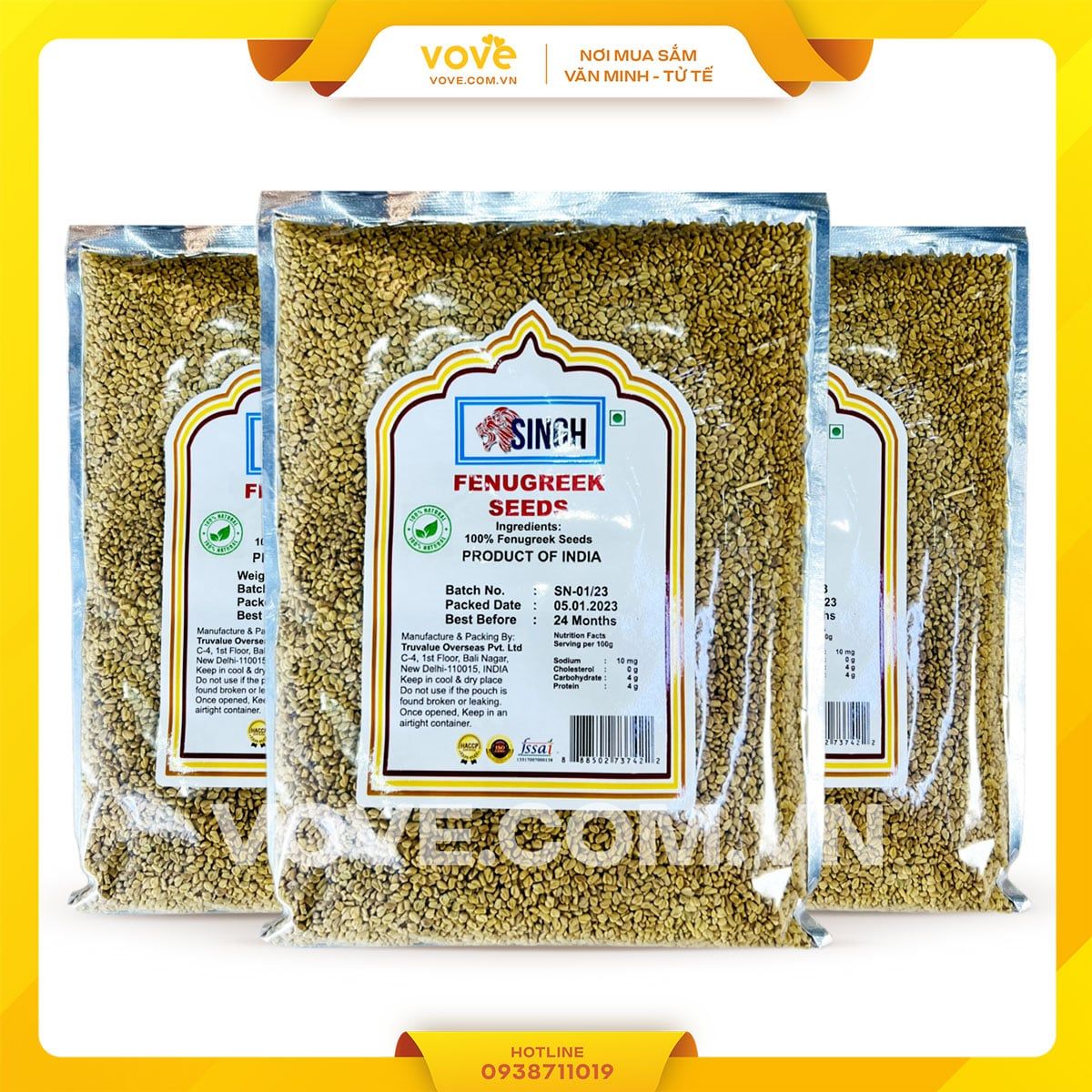 tong hop gia vi don an do goi 100g