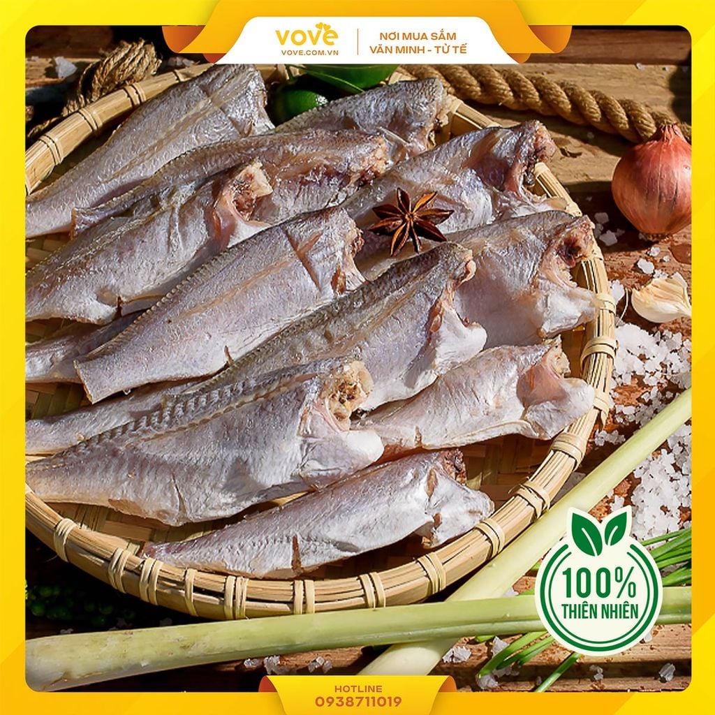 Khô cá Đù 1 nắng loại nguyên con, loại nhỏ 500gr