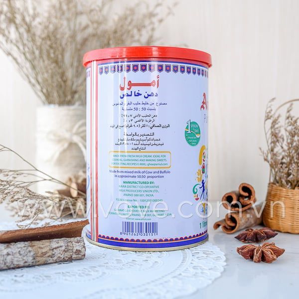bo long sua trau bo an do amul pure ghee 1 lit
