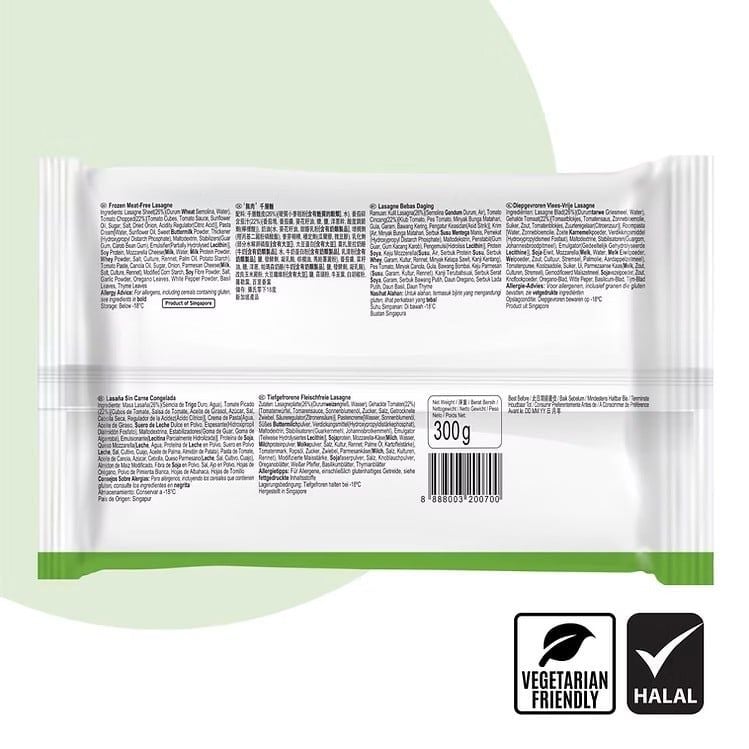 halal my y lasagne chay meat free lasagne 300gr