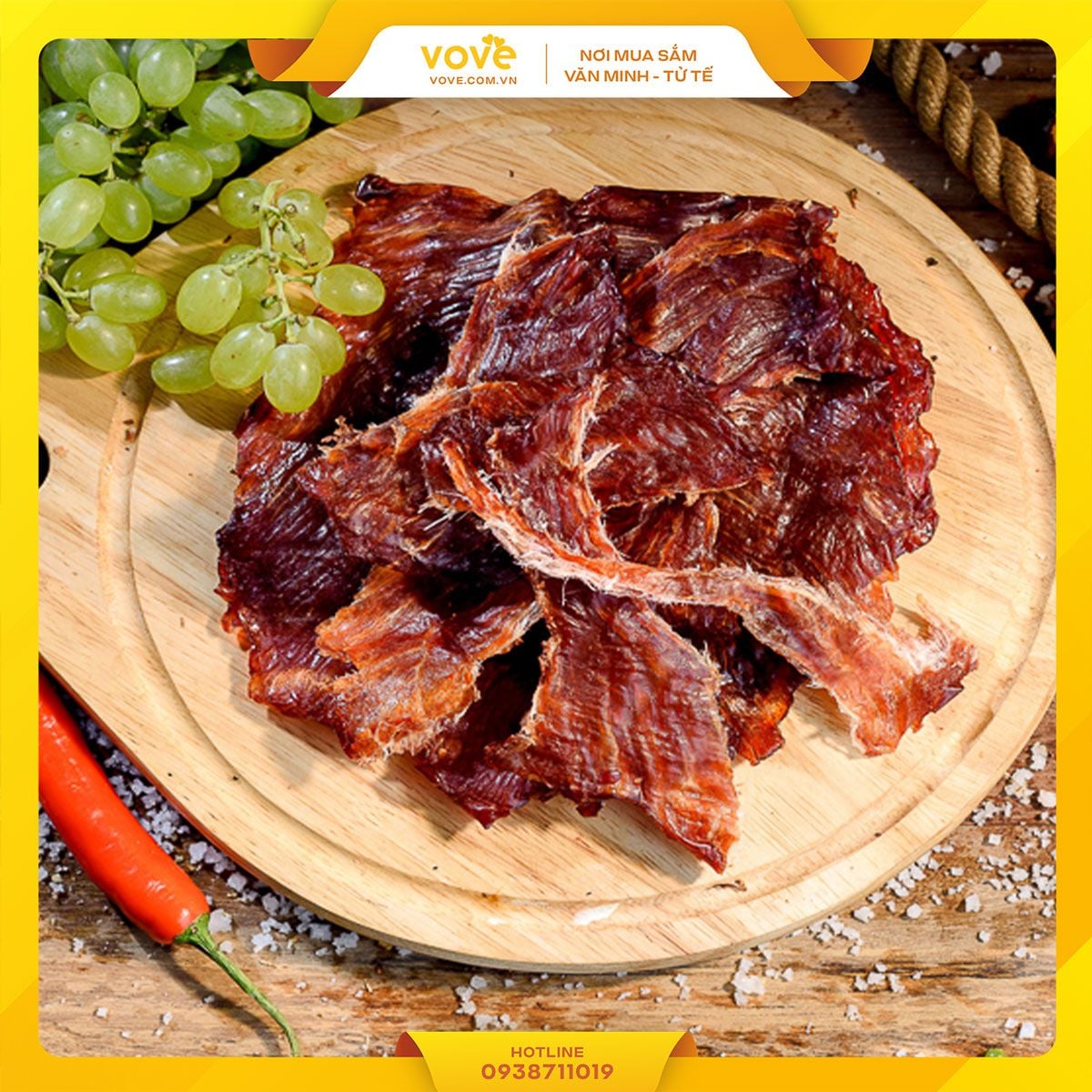 kho bo campuchia loai mieng 500gr