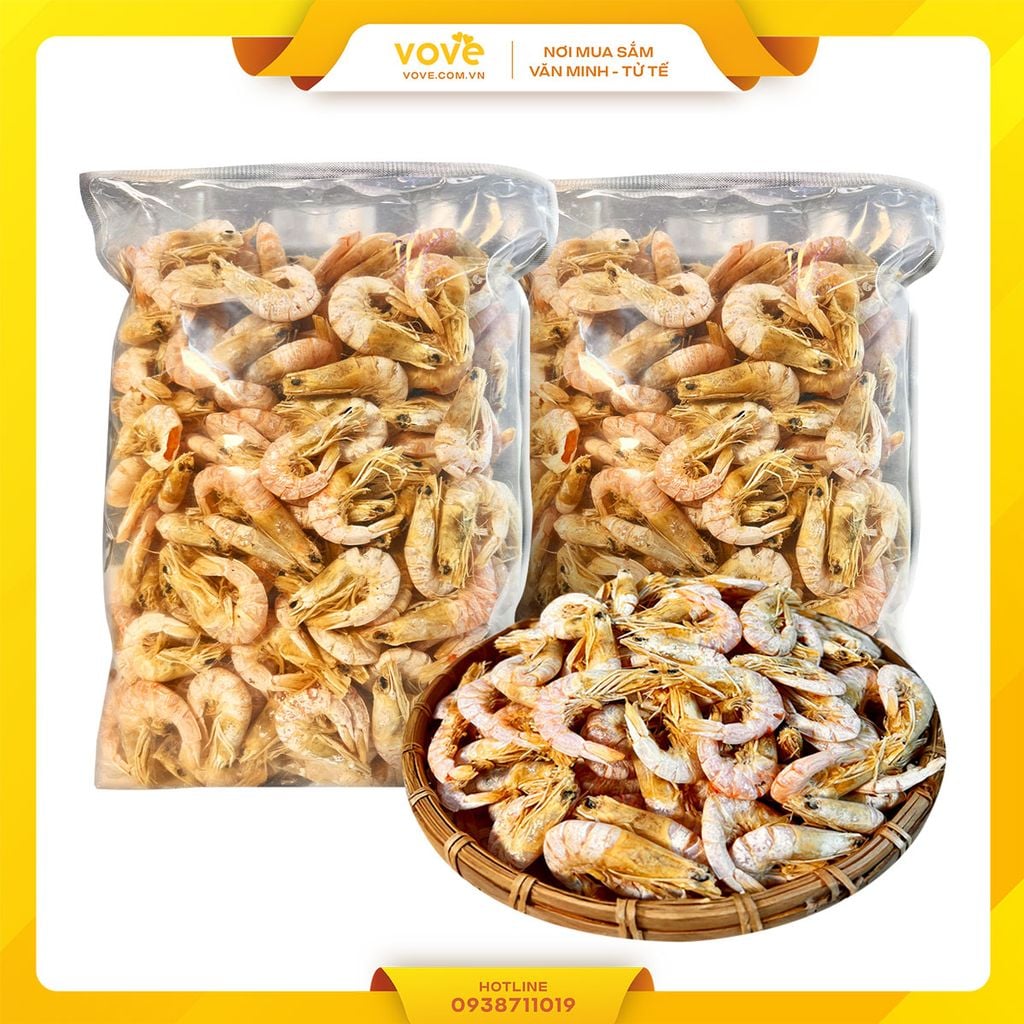 Tôm khô nguyên vỏ Cà Mau Thiên nhiên, 250gr (Tôm đất)
