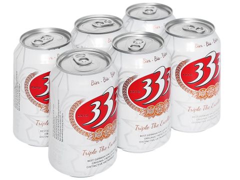 Bia 333 (lon) 330mL T24