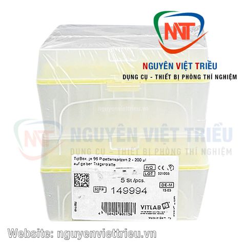 Đầu tip 2-200ul Vitlab (Hộp 96 cái)