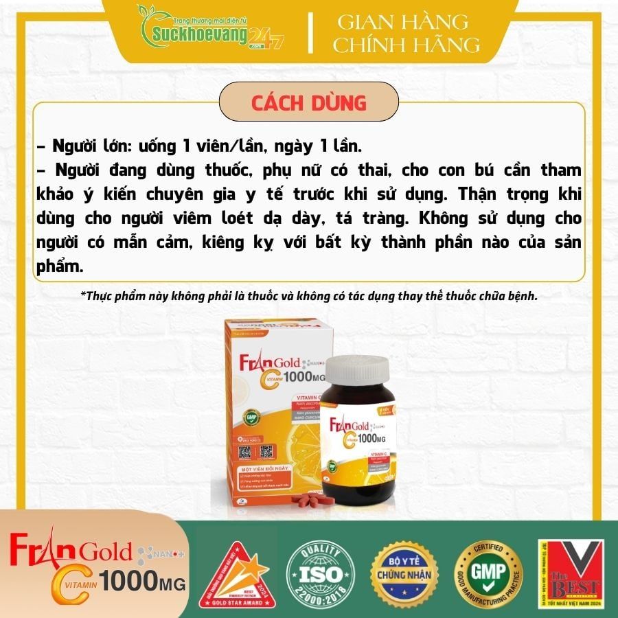 TPBVSK FranGold Vitamin C 1000mg