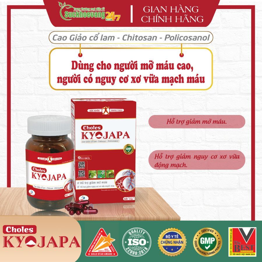 Viên uống Choles KYOJAPA - Hỗ trợ giảm mỡ máu