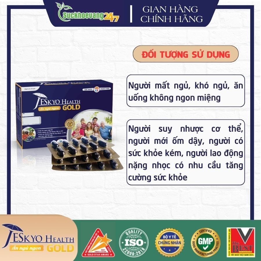 TPBVSK Viên ăn ngủ ngon JeskyoHealth Gold