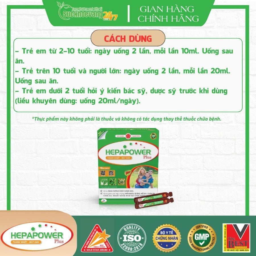 Siro uống hỗ trợ mát gan - HEPAPOWER Plus