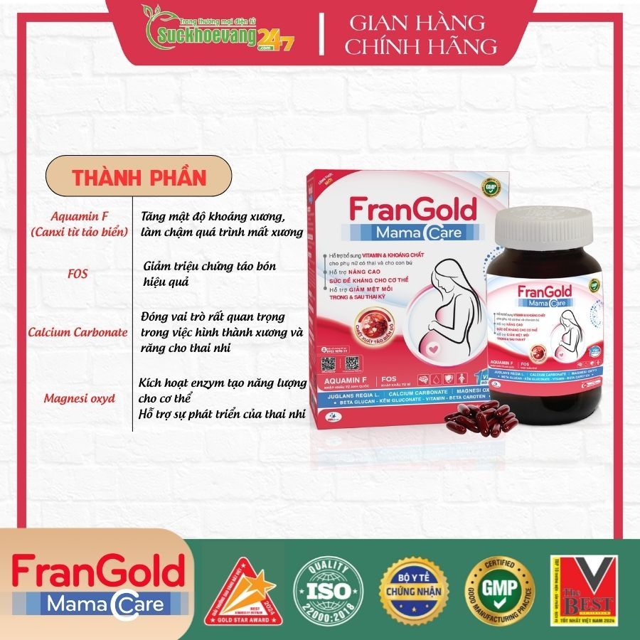 Viên uống bổ sung Vitamin cho mẹ bầu -  FranGold MamaCare