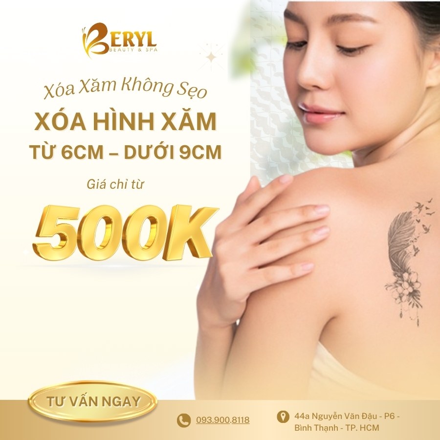 Xóa Hình Xăm Từ 6cm – Dưới 9cm