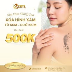 Xóa Hình Xăm Từ 6cm – Dưới 9cm