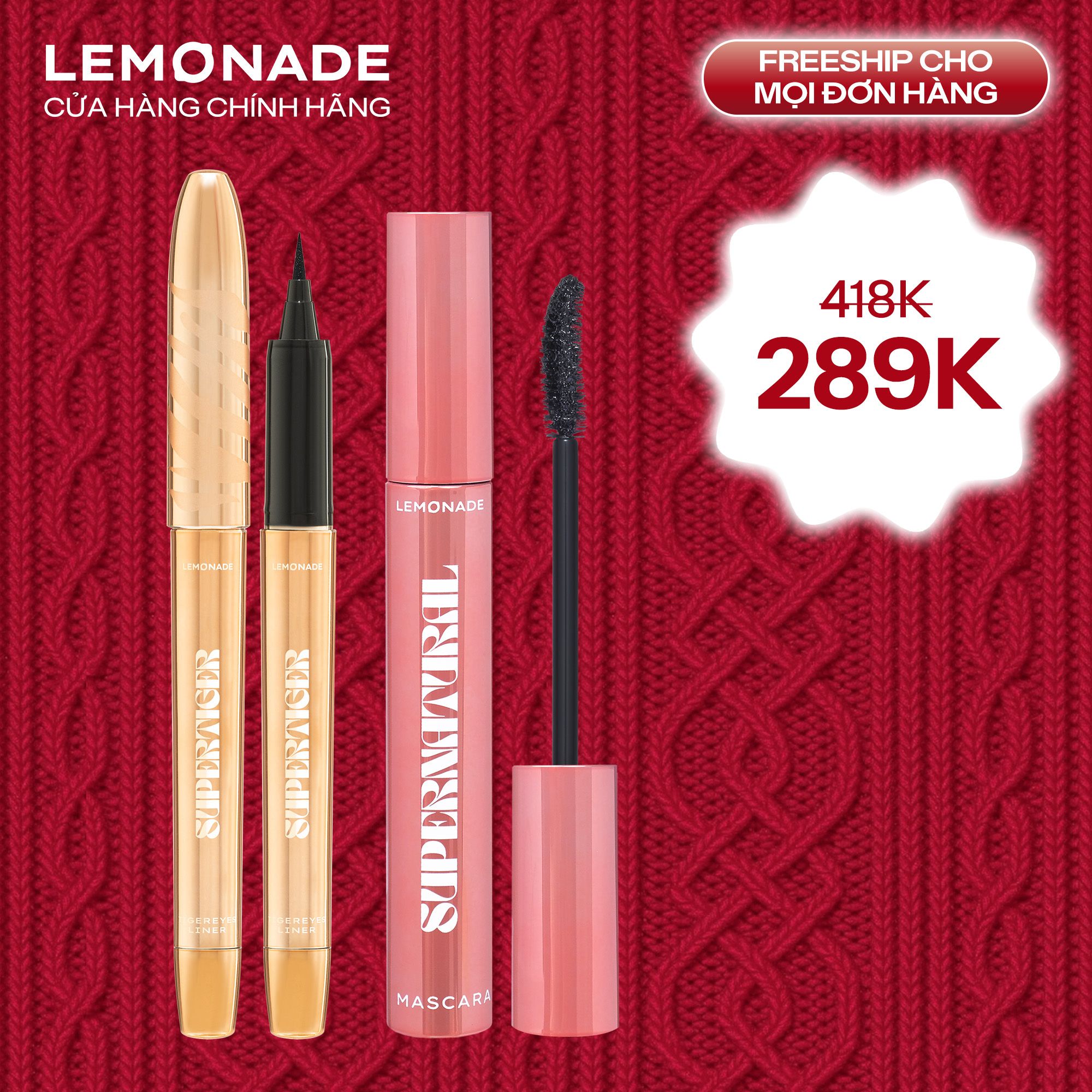  COMBO LEMONADE BÚT KẺ MẮT MICRO EYELINER SUPERTIGER VÀ MASCARA SUPERNATURAL 