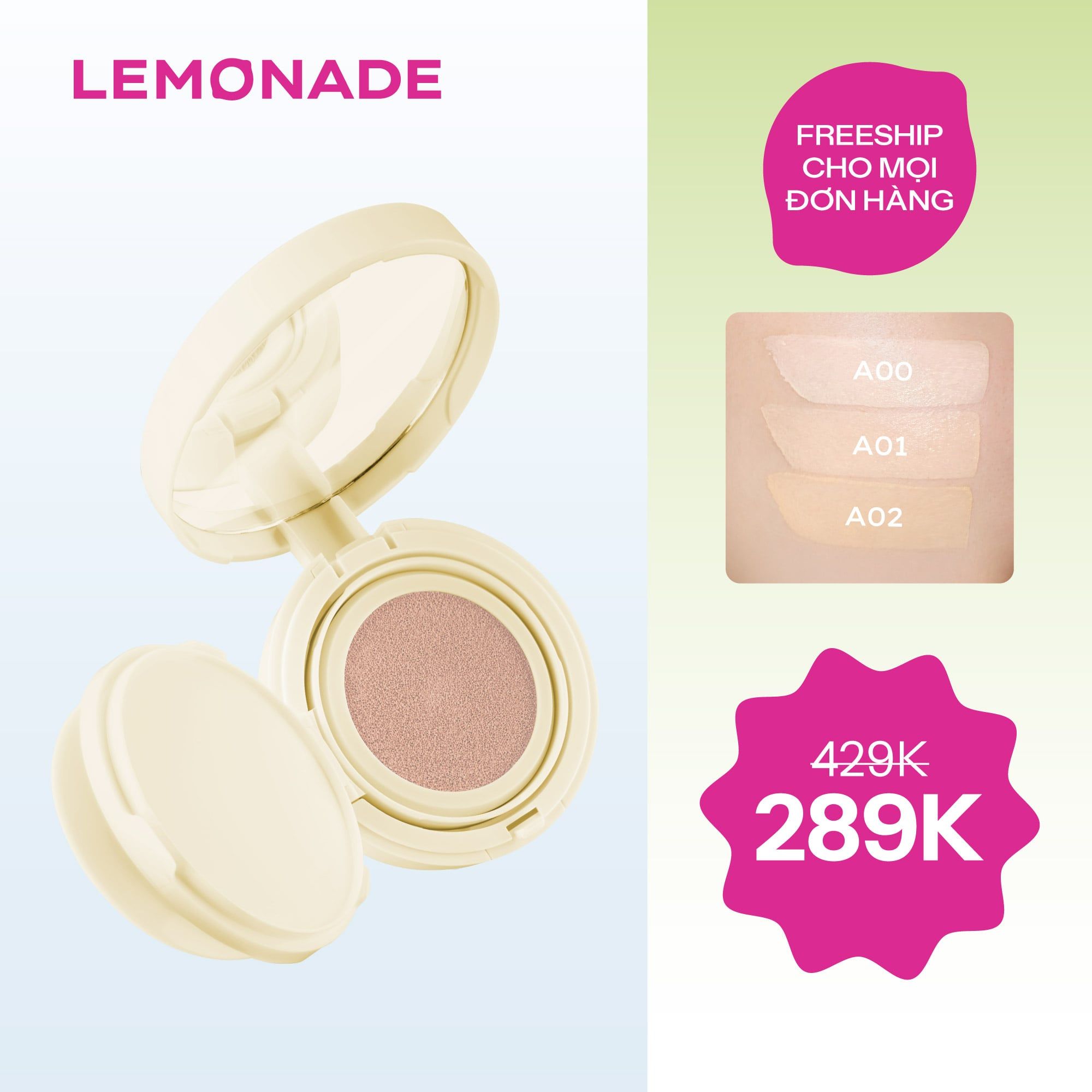  PHẤN NƯỚC MỊN LÌ DÀNH CHO DA KHÔ VÀ DA THƯỜNG LEMONADE MATTE ADDICT CUSHION 