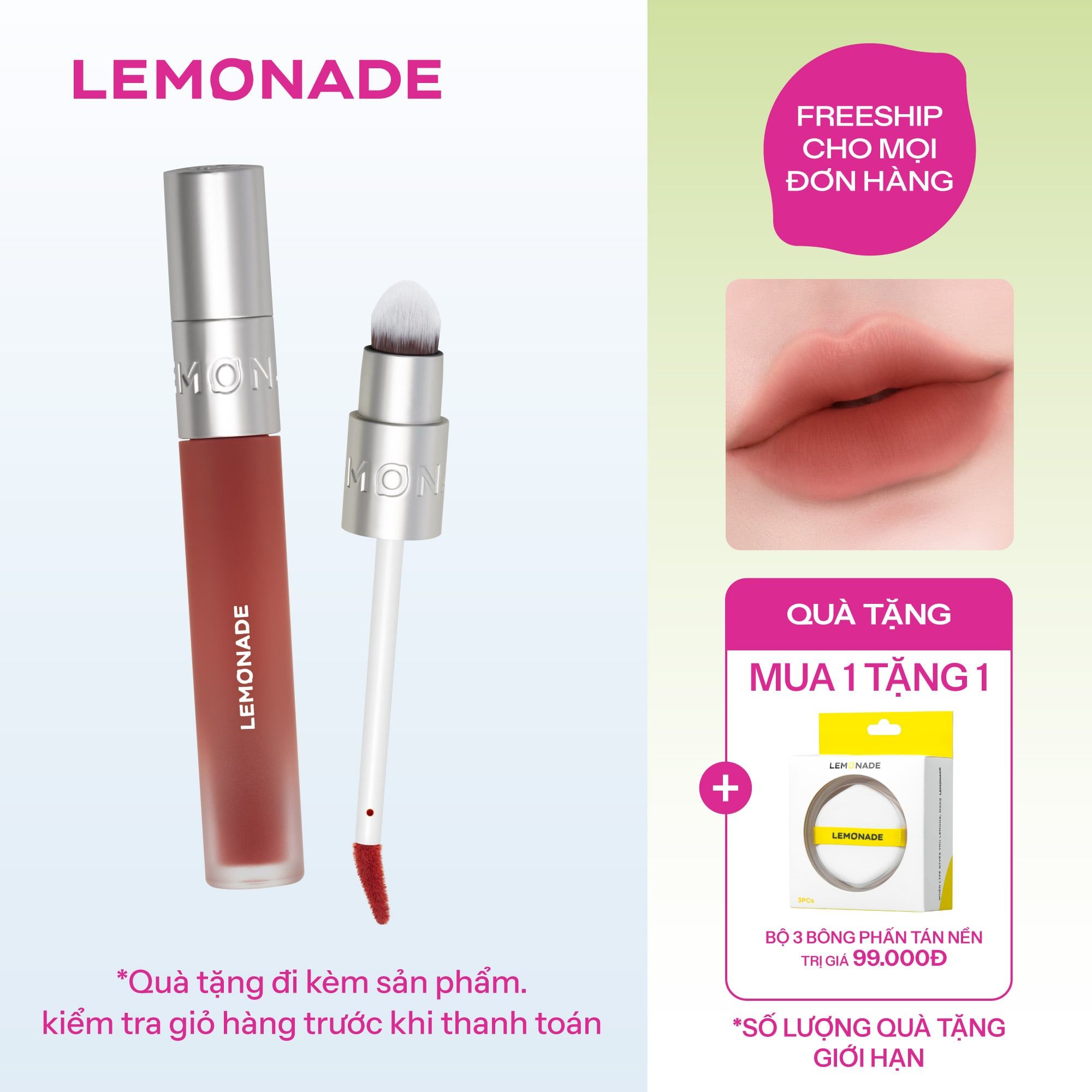 SON BÙN ẨM MỜ MỊN LÂU TRÔI LEMONADE PERFECT COUPLE BLURRY STAIN LIP CREAM 