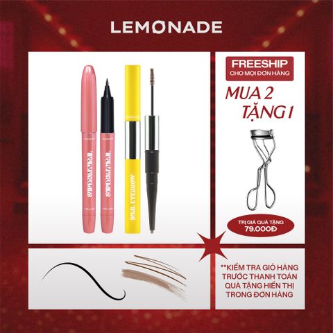  COMBO LEMONADE BÚT KẺ MẮT SUPERNATURAL VÀ CHÌ 2 ĐẦU DUAL EYEBROW 