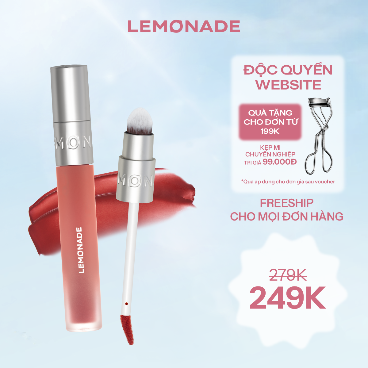  SON BÙN ẨM MỜ MỊN LÂU TRÔI LEMONADE PERFECT COUPLE BLURRY STAIN LIP CREAM 