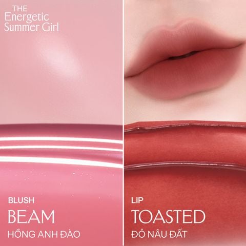  Combo Lemonade 01 Má hồng căng bóng Mirror Blush Cushion 8g và 01 Son bùn ẩm Perfect Couple Blurry Stain Lip Cream 3,5g 