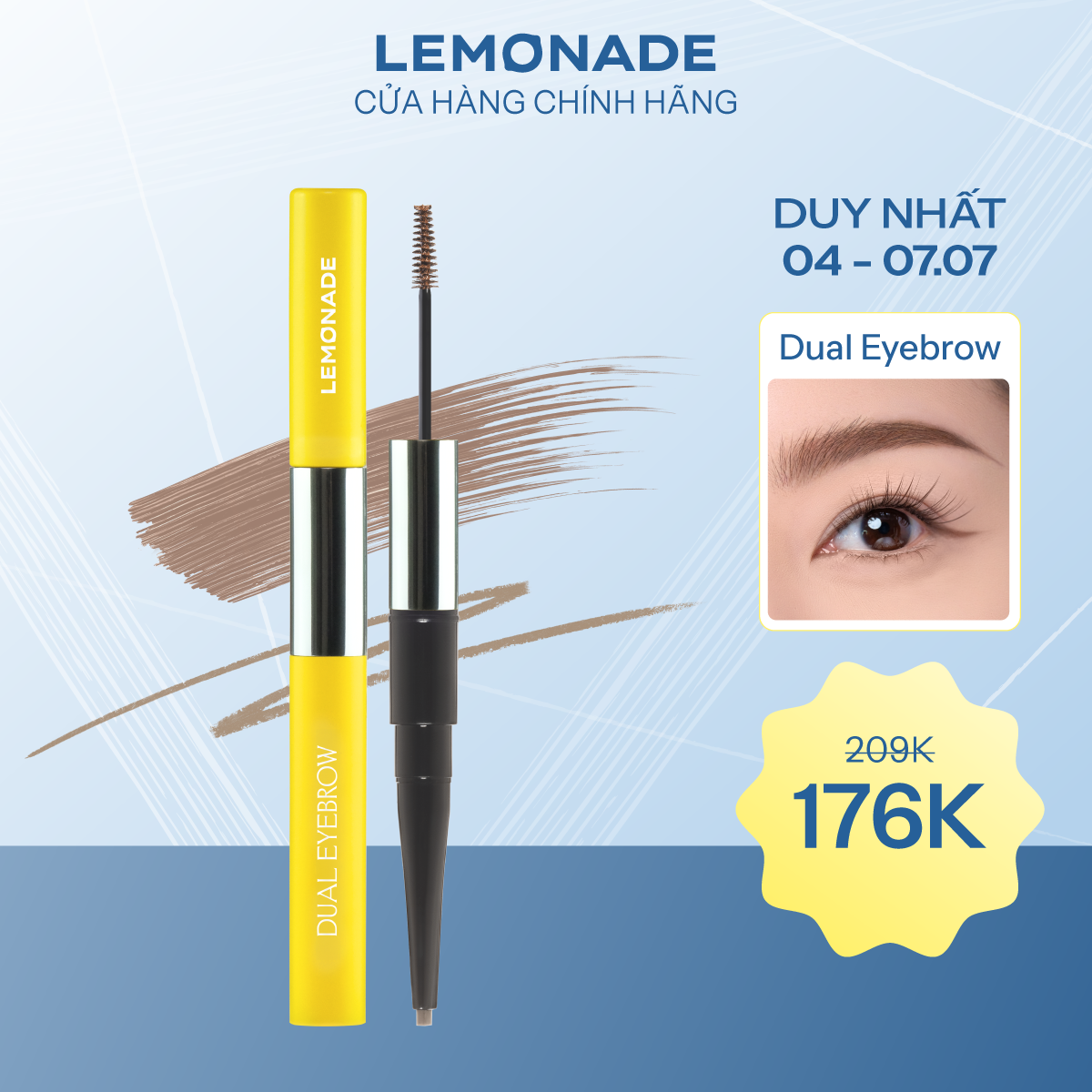  CHÌ KẺ MÀY 2 ĐẦU LEMONADE DUAL EYEBROW 
