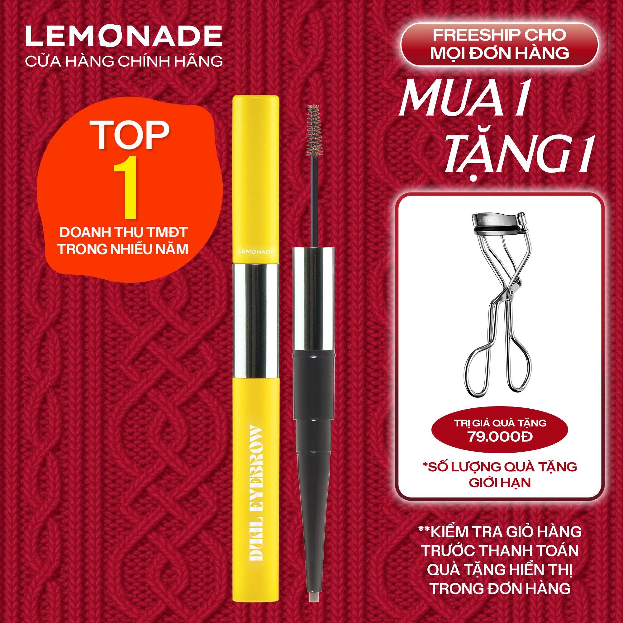  CHÌ KẺ MÀY 2 ĐẦU LEMONADE DUAL EYEBROW 