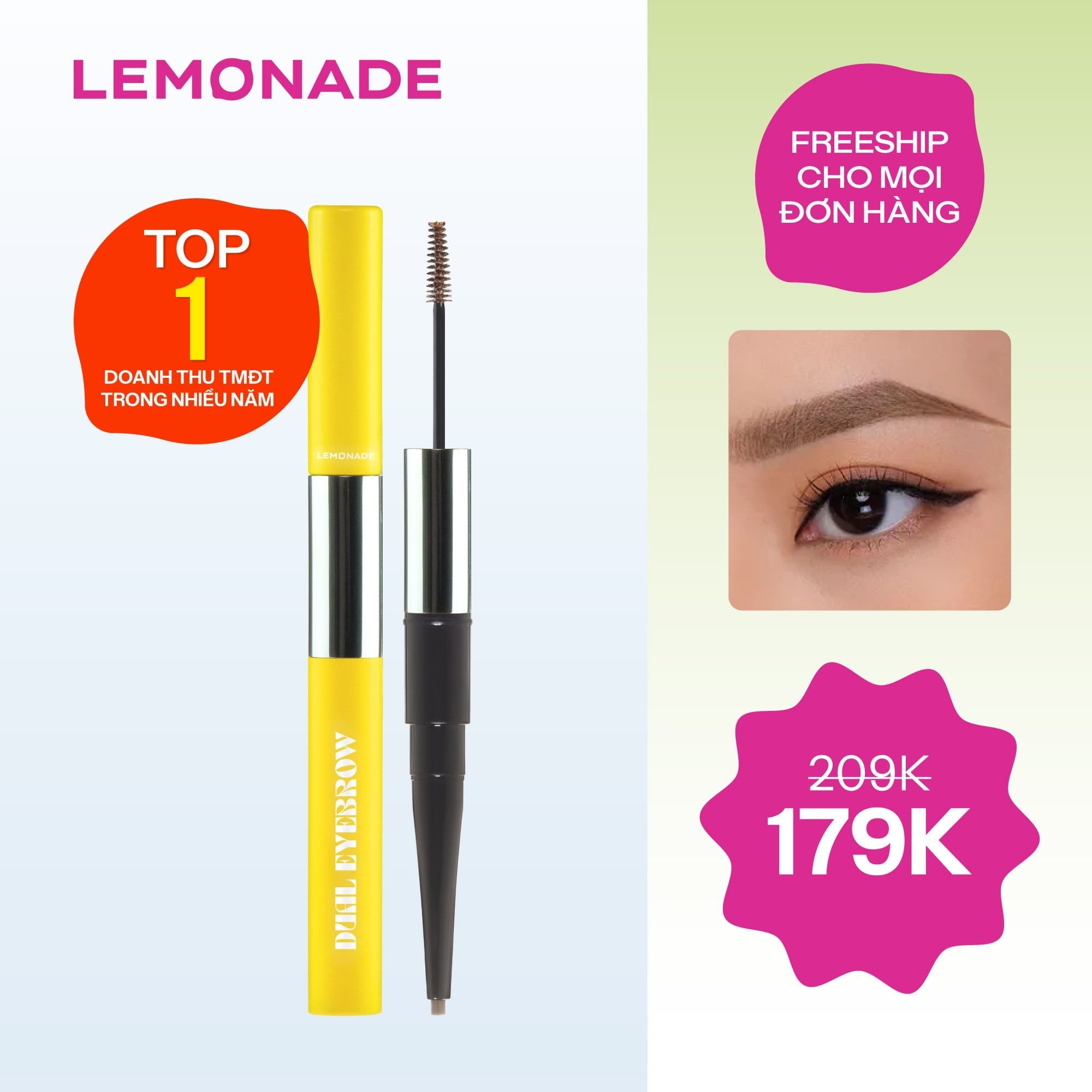  CHÌ KẺ MÀY 2 ĐẦU LEMONADE DUAL EYEBROW 
