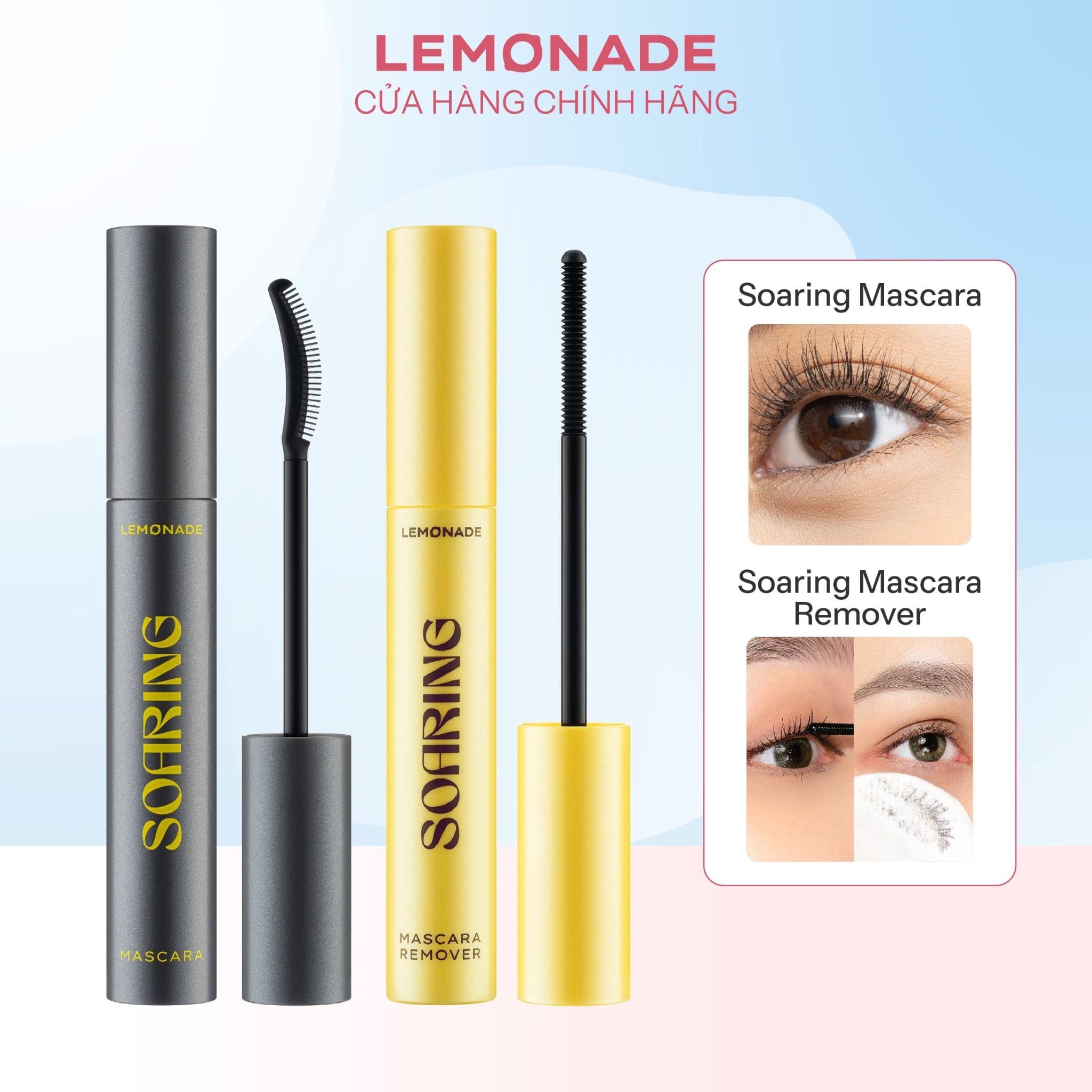  COMBO LEMONADE CHUÔT MI SOARING MASCARA & TẨY TRANG MI SOARING MASCARA REMOVER 